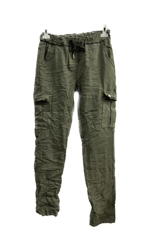Pantalones Ideales Cargo Verde Militar