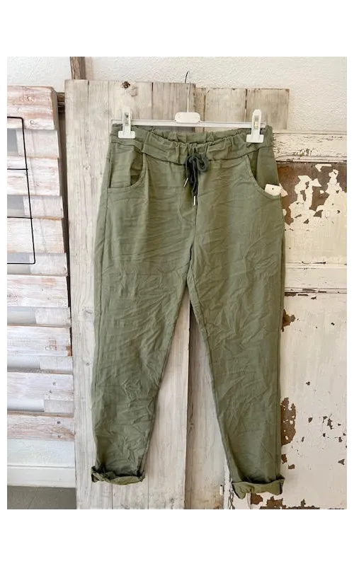 Pantalones Ideales Verde Militar