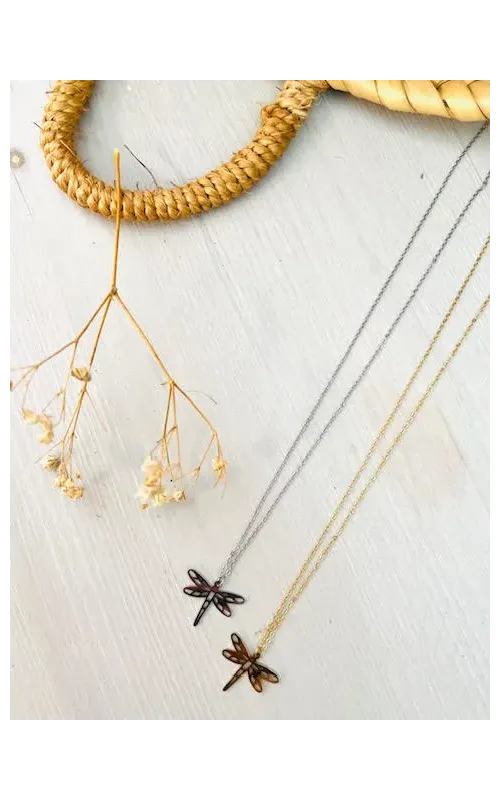 Gargantilla Acero Libélulas