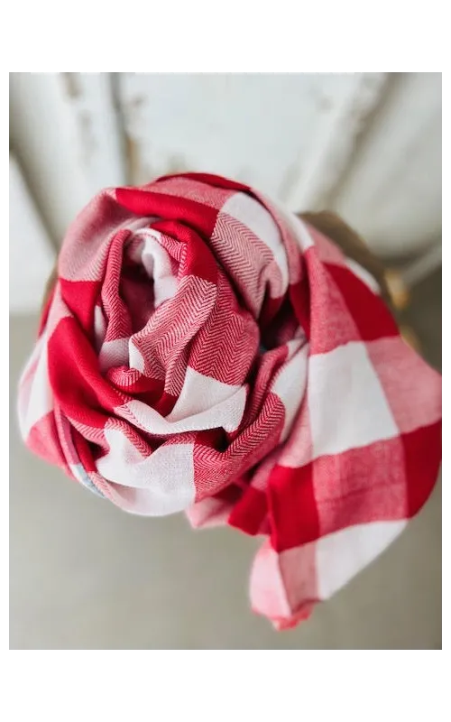 Fular Cuadros Rojos