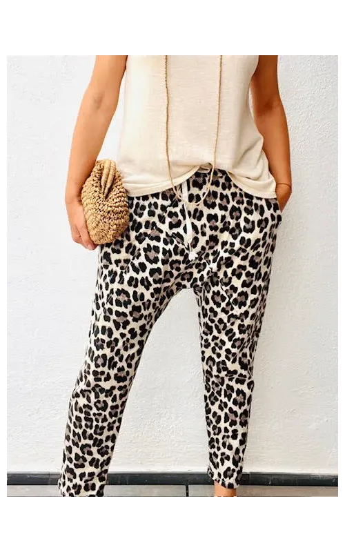 Pantalones Baggy Print Leopardo