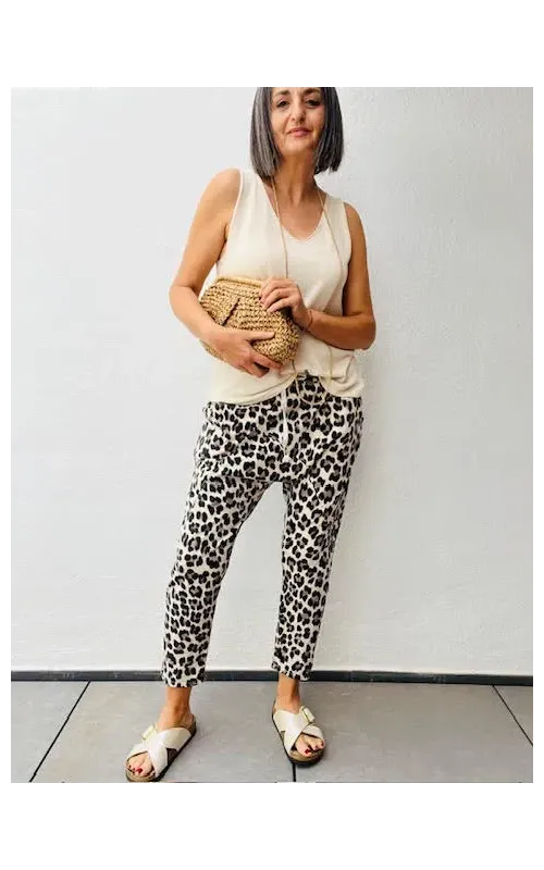 Pantalones Baggy Print Leopardo
