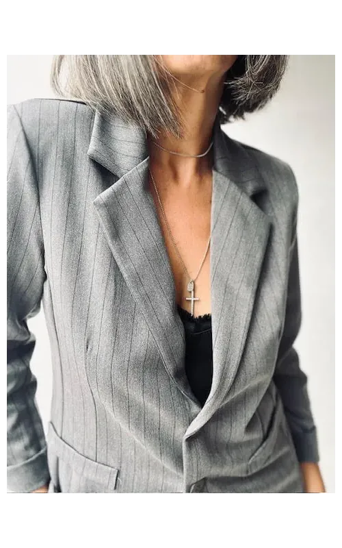 Blazer Raya Diplomática Gris
