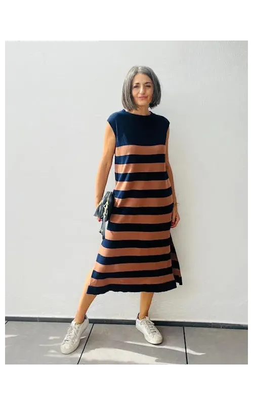 Vestido Punto Rayas M/N