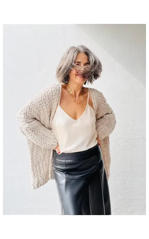 Top Satinado Vainilla