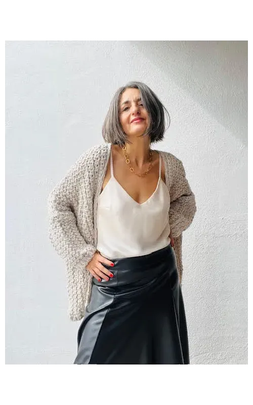 Top Satinado Vainilla