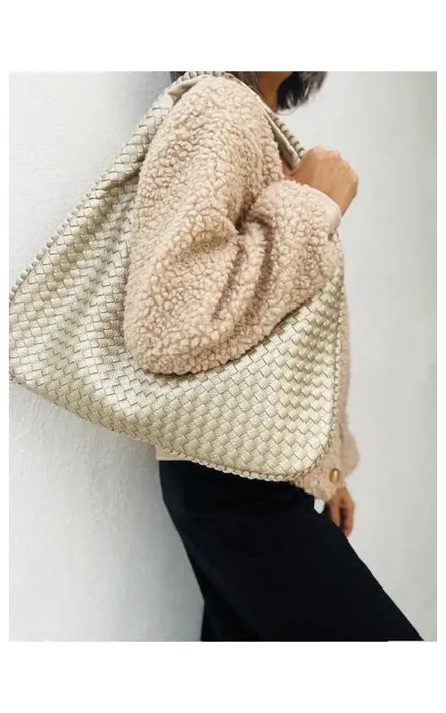 Bolso Trenzado Dorado