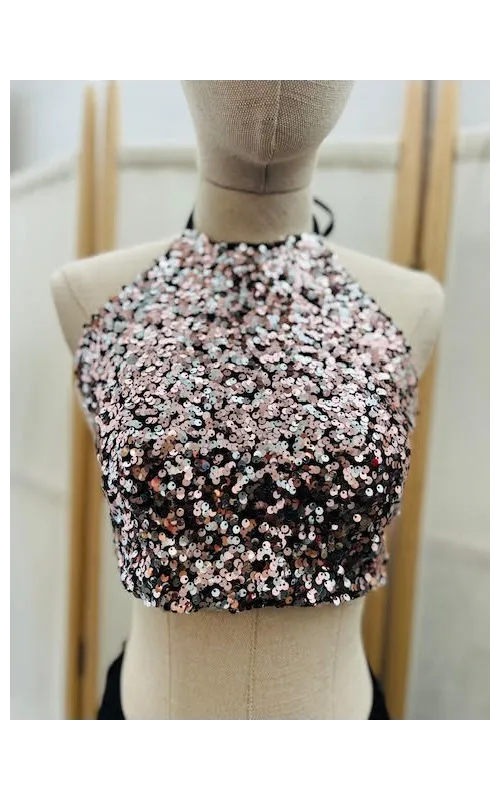 Top Halter Lentejuela Varias