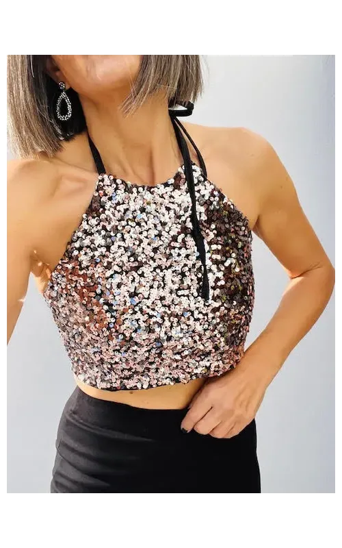 Top Halter Lentejuela Varias