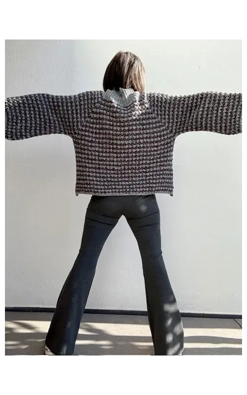 Pantalones Malla  Flare Gris