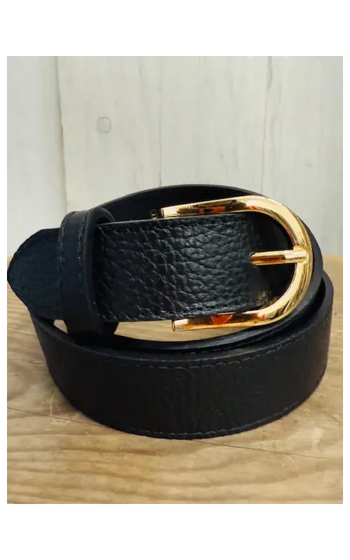 Cinturón Piel Negro
