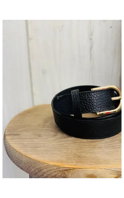 Cinturón Piel Negro