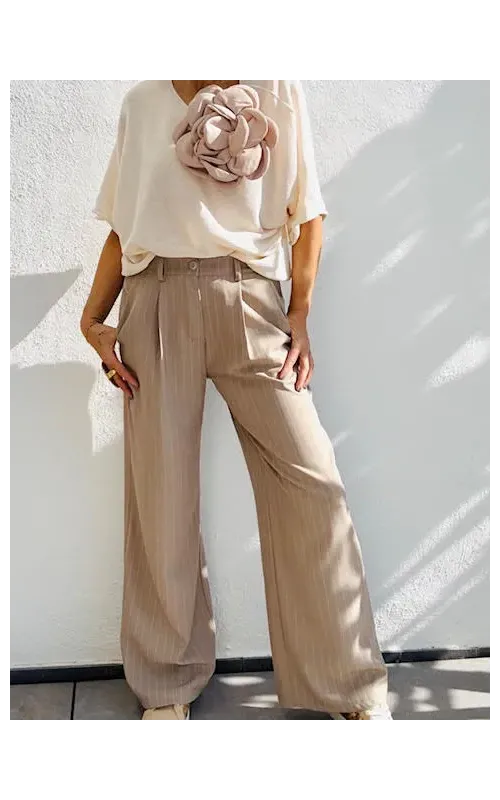 Pantalones Raya Diplomática Beige Pantalones Raya Diplomática Beige