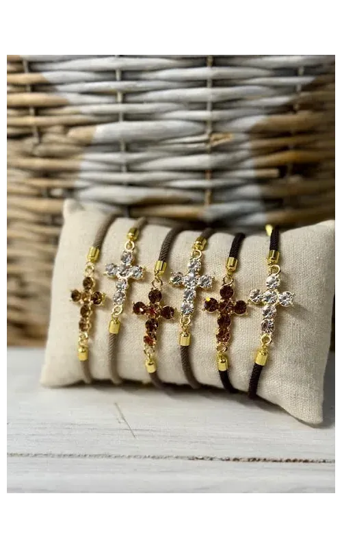 Pulsera Cruz Cristal