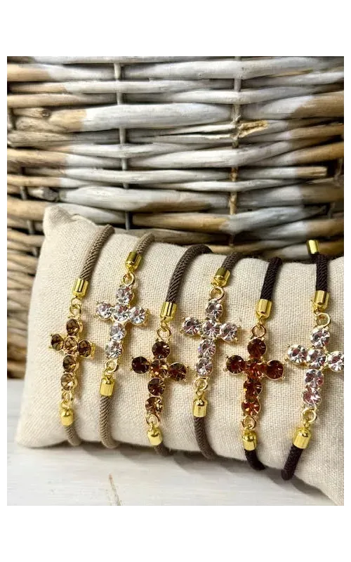 Pulsera Cruz Cristal