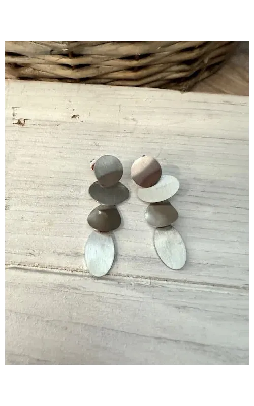 Pendientes  Acero Rayado 24