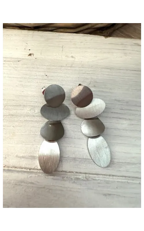 Pendientes  Acero Rayado 24