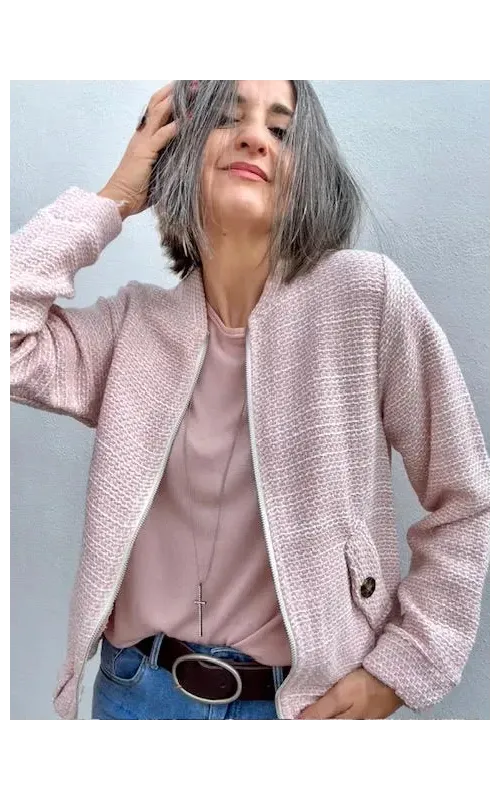 Bomber Achanelada Rosa