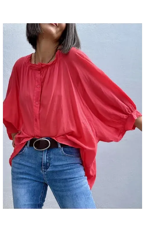 Blusa Vaporosa Coral