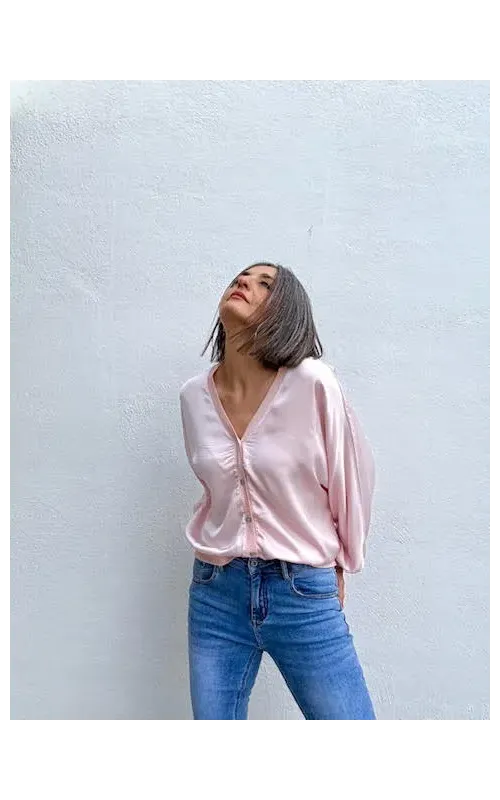 Chaqueta Satinada Rosa