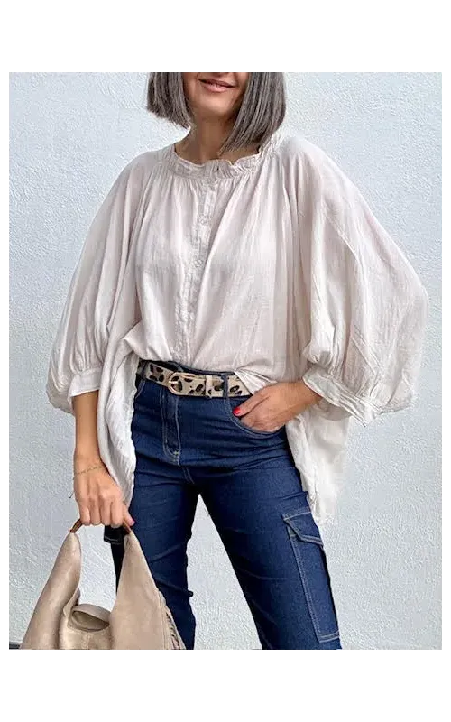 Blusa Vaporosa Beige