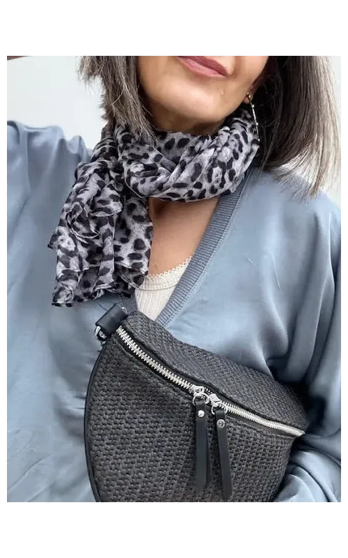 Fular Print Gris
