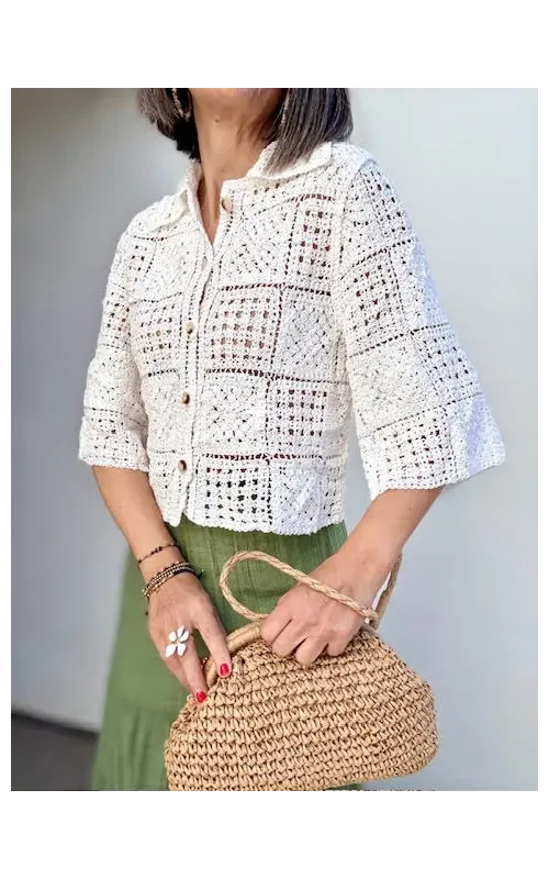 Chaqueta Crochet Botones