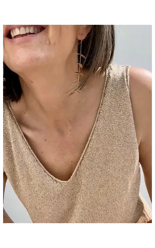 Pendientes  Acero Rayado 25