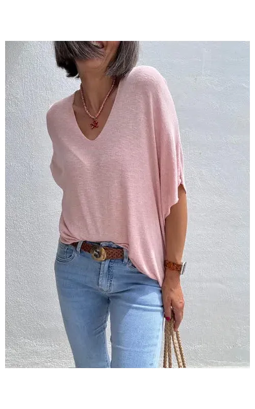 Jersey  PuntoLino Rosa