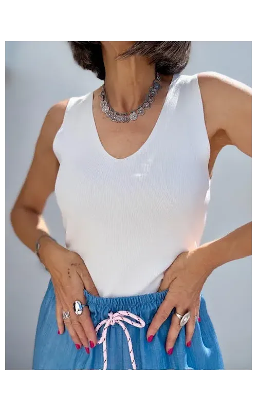 Top Básico Punto Blanco 2