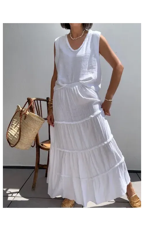 Falda Micaela Blanca