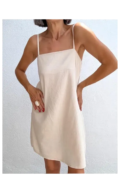 Vestido Amarena Beige