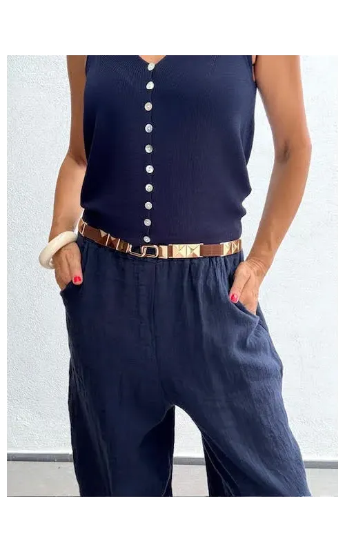 Cinturón Elástico Placas Doré