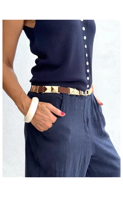 Cinturón Elástico Placas Doré