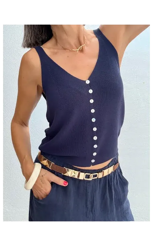 Cinturón Elástico Placas Doré