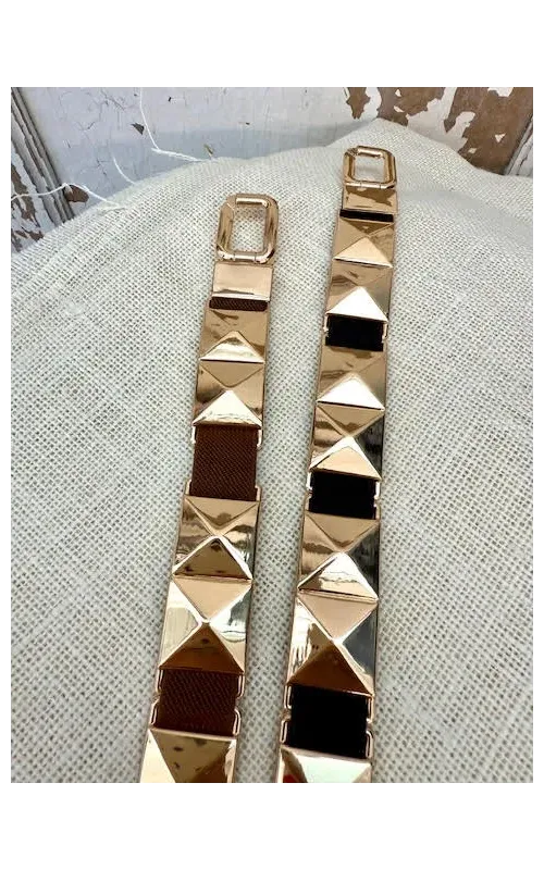 Cinturón Elástico Placas Doré