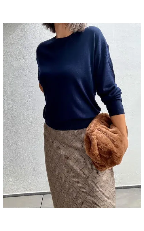 Bolso Clutch Peluche Marrón