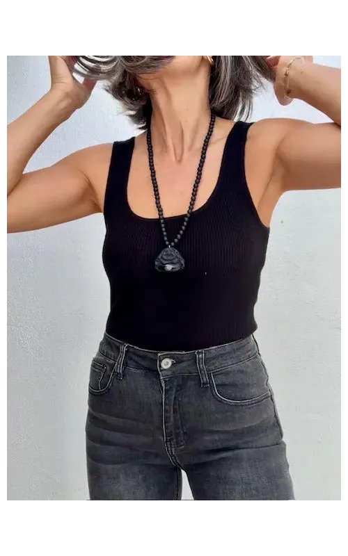 Top Canalé Invierno Negro