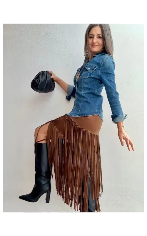 Falda Antelina Flecos