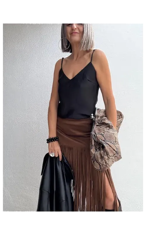 Falda Antelina Flecos