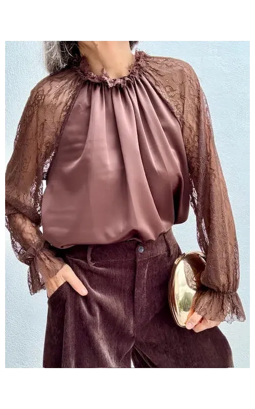 Blusa Olivia Marrón