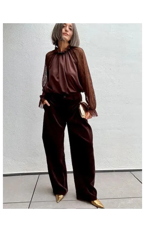 Blusa Olivia Marrón