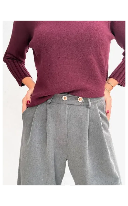 Pantalones Office Gris