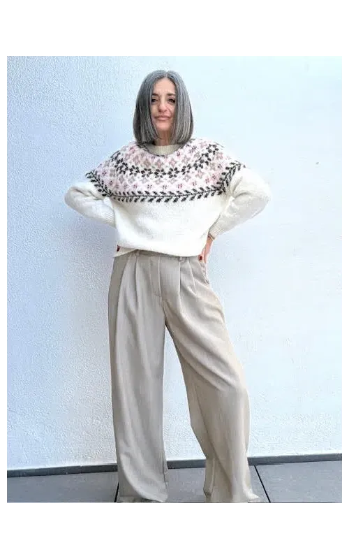 Pantalones Office Beige