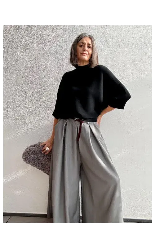 Pantalones Palazzo Gris