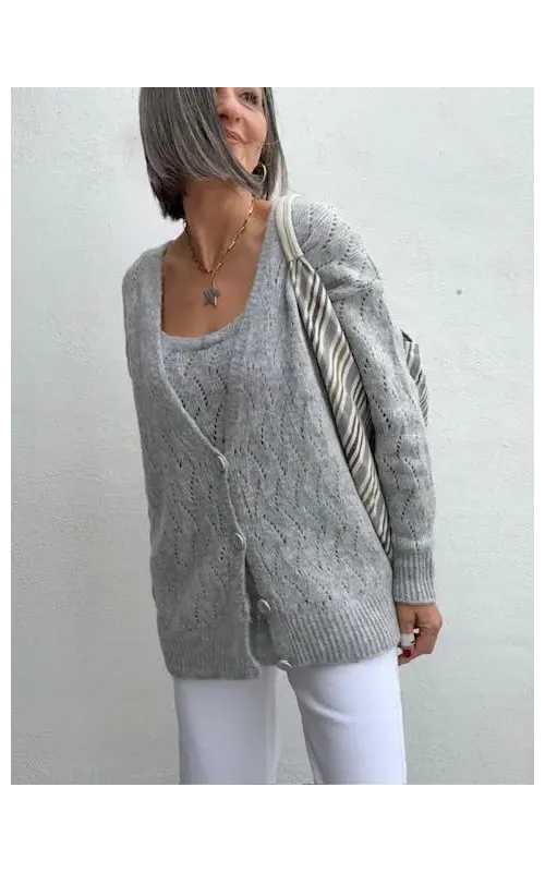 Twin Set Calado Gris