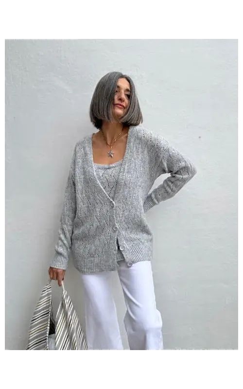 Twin Set Calado Gris