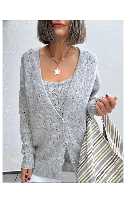 Twin Set Calado Gris