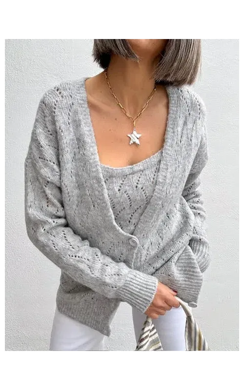 Twin Set Calado Gris