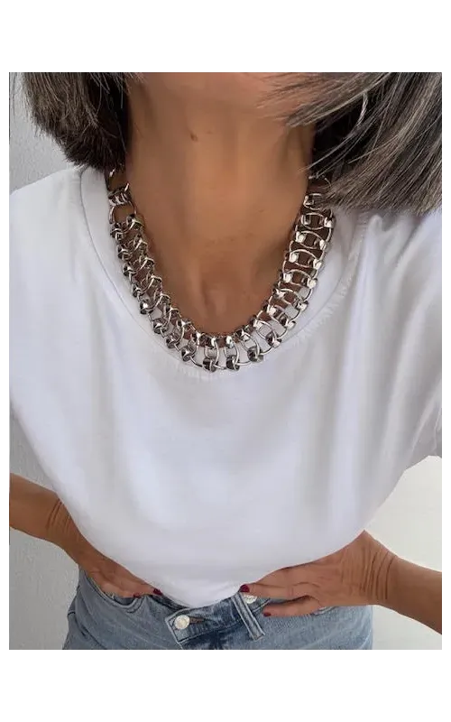 Gargantilla Red Plateada